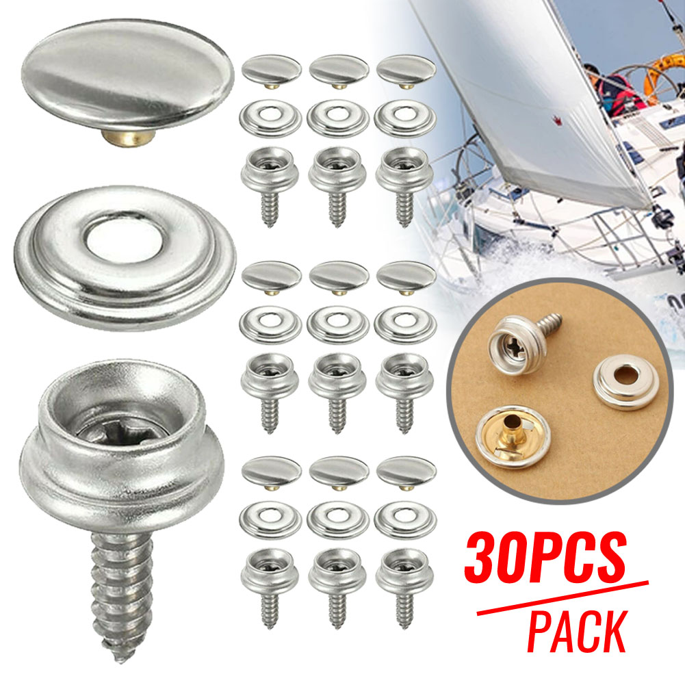 Snap Fastener Set - Juego de tornillos de lona inoxidable,