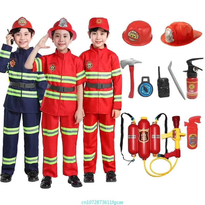 Cosplay Prop Works - Uniforme de bombero para niños, disfraz