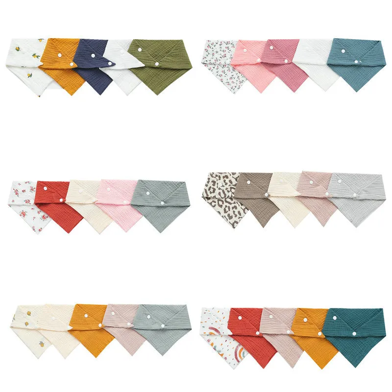 5 unids/set Baberos para bebé  - Snap Fastener Set reseña y precio